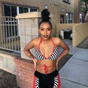 Finish Line Set - Black/Red FASHION NOVA